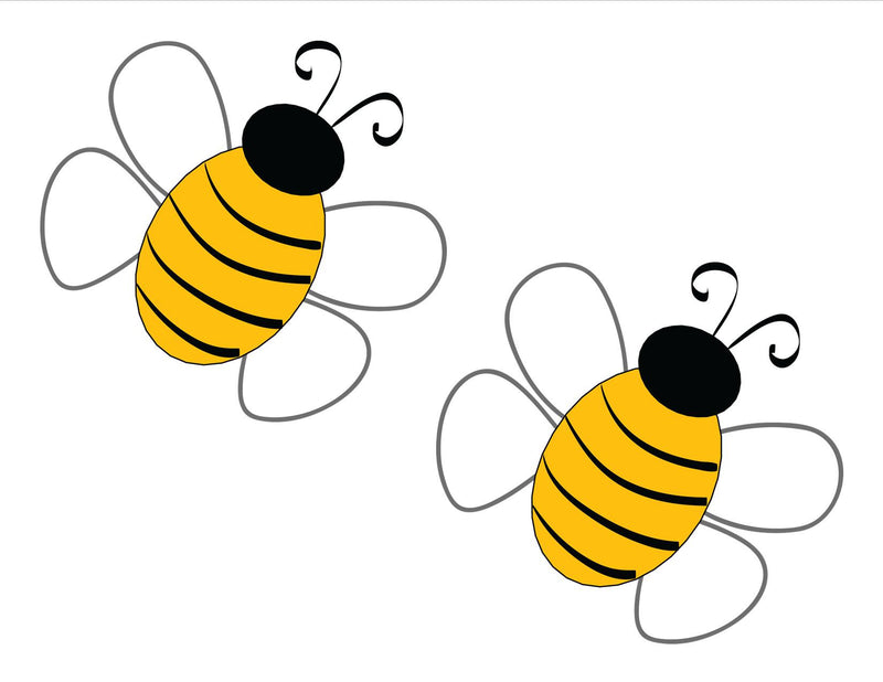 Happy Honeybee Cutouts {UPRINT}