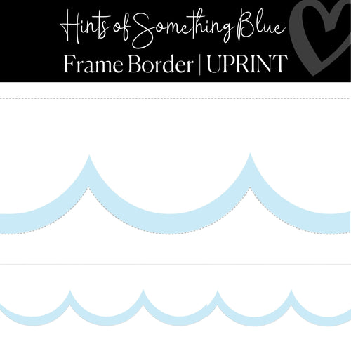 blue and white scallop border