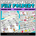 January Fast Finishers File Folders by One Sharp Bunch