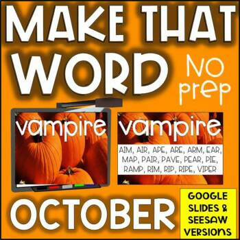 Make That Word No Prep October by The Limited Classroom