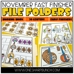 November Fast Finishers File Folders by One Sharp Bunch