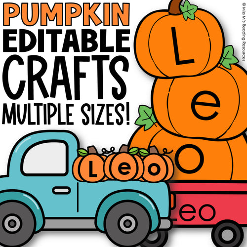 Pumpkin Craftable and Bulletin Board by Miss M's Reading Resources