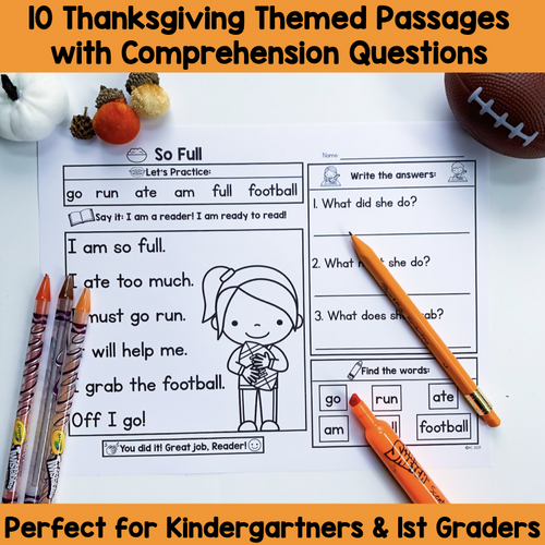 Thanksgiving Reading Passages with Comprehension