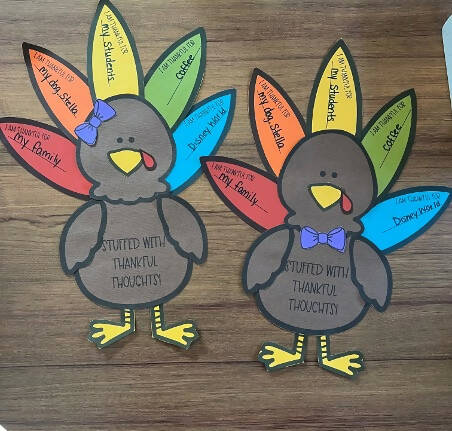 Stuffed with Thankful Thoughts I am Thankful Turkey | Printable Classroom Resource | Keeping up with the Kinders
