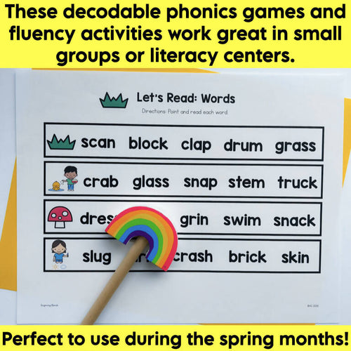 Spring Phonics Games and Fluency Activities | SOR Aligned