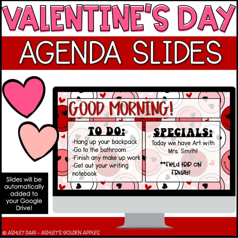 Valentine's Day Google Slides Templates - Google Slides Templates | Digital Classroom Resource |  Ashley's Golden Apples