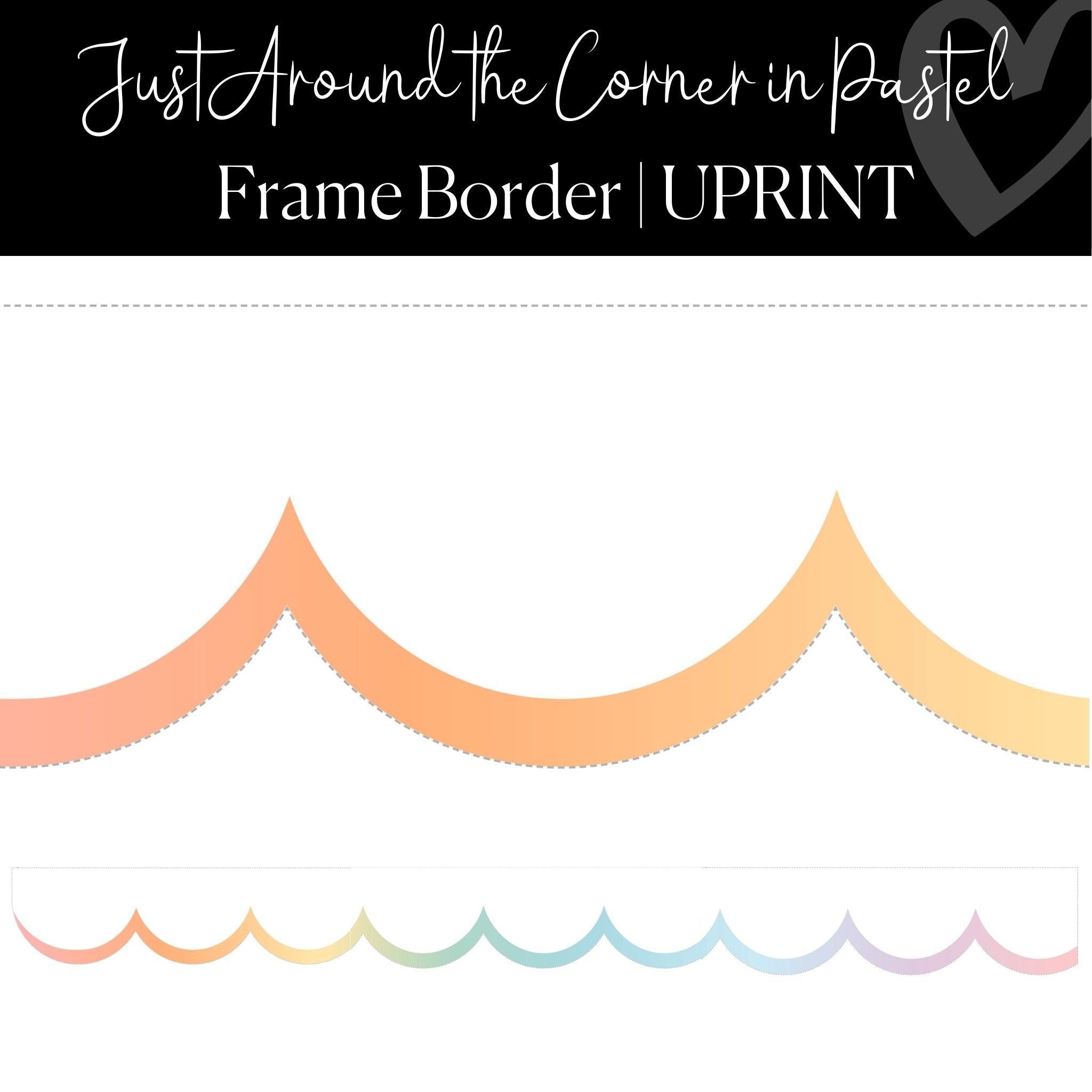 Pastel Pacifier Border Pastel Rainbow Border