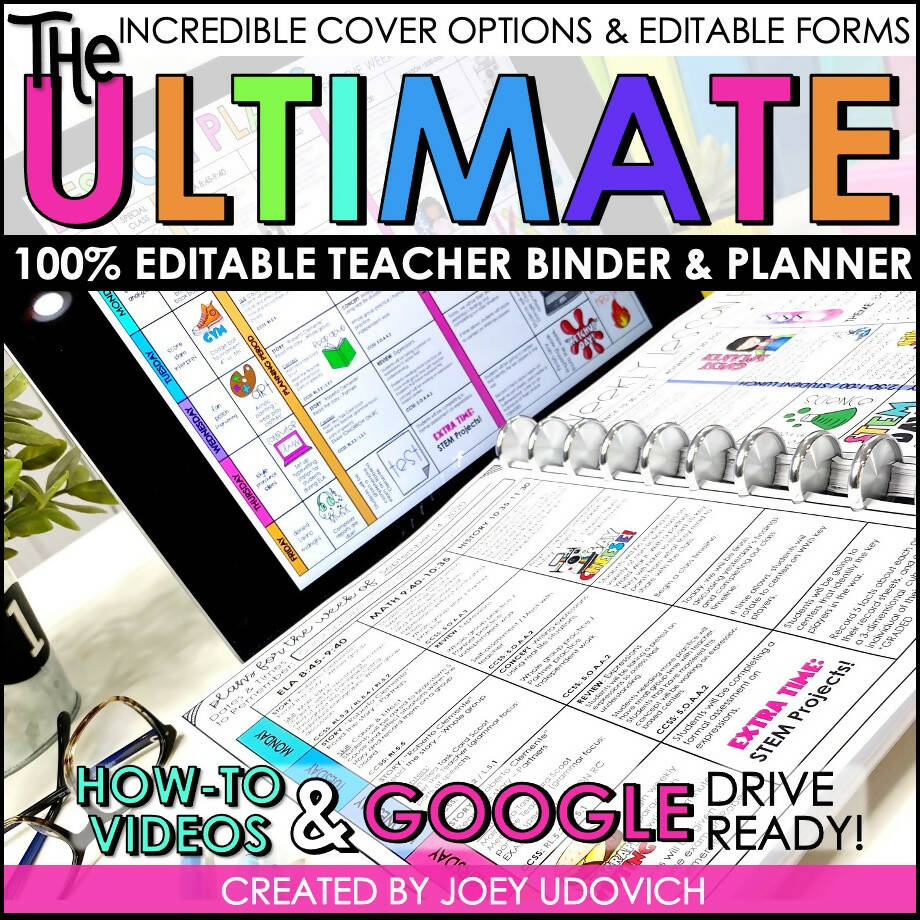 UCreate Customizable DIY Teacher Planner Kit, 8.5 x 11, 157 Pieces  (P1000128)