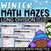 Winter Math Activities Long Division Practice Worksheets Division Math Mazes