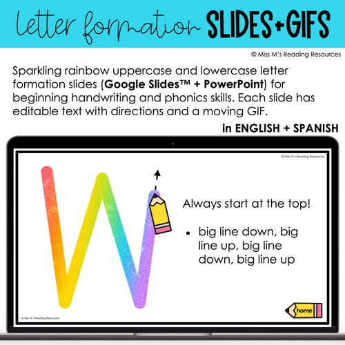 Handwriting Practice for Letter Writing GIFs Letter Tracing Digital Resource | Printable Classroom Resource | Miss M's Reading Reading Resources