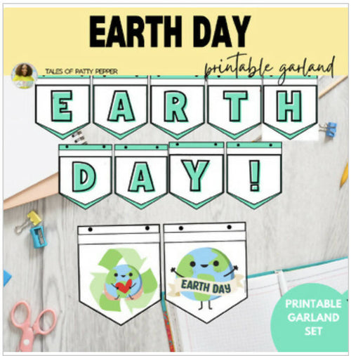 Earth Day Printable Garland by Tales of Patty Pepper
