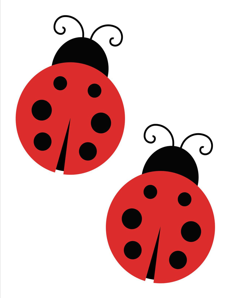 Ladybug stickers, Printable and digital set
