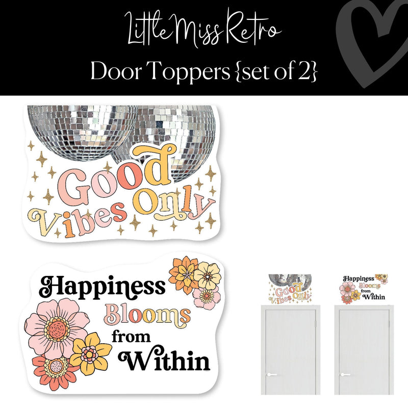 Little Miss Retro | UCUT DECOR TO YOUR DOOR | Classroom Theme Decor Bundle | Retro Teacher Classroom Decor | Schoolgirl Style