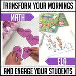 Morning Work Tubs Fine Motor for ELA Math Year Long Bundle | Printable Classroom Resource | Differentiated Kindergarten