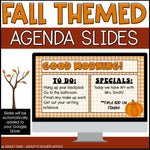 Editable Fall Themed Agenda Slides by Ashleys Golden Apples