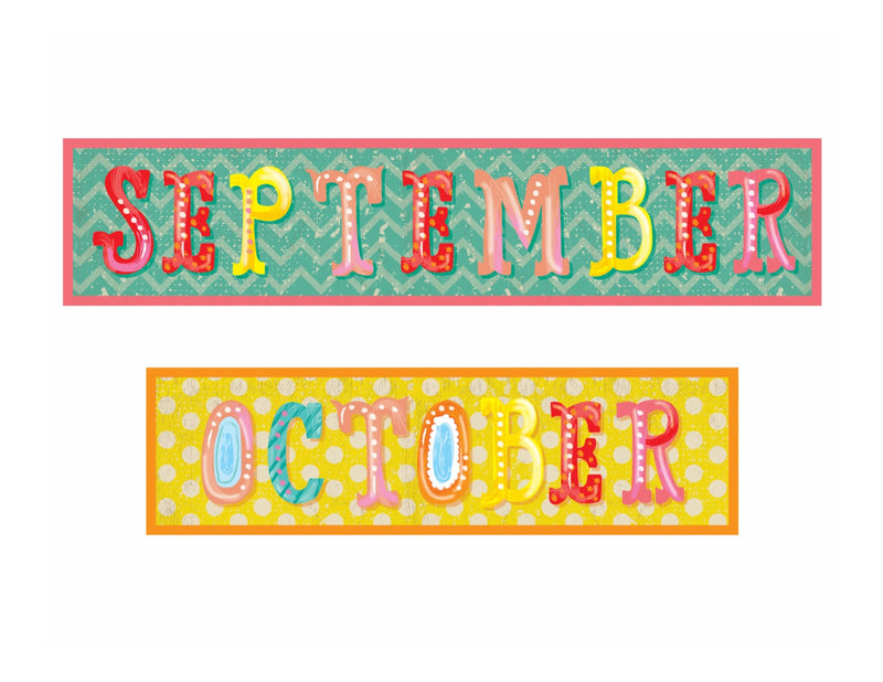 Calendar Headers | Under the Boardwalk | UPRINT | Schoolgirl Style