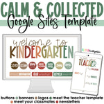 Calm and Collected Google Sites Template by Aloha Kindergarten