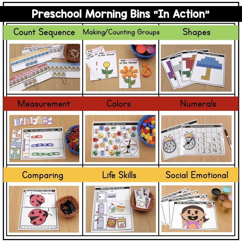 Preschool March Morning Bins