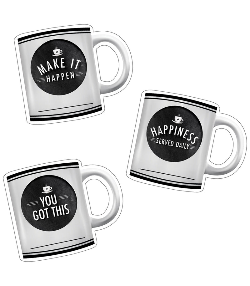 Industrial Cafe Inspirational Coffee Mugs Cut-Outs by UPRINT