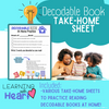 Decodeable Book Take Home Sheet Included Various Take Home Sheets To Practice Reading Decodable Books At Home by Learning with Heart