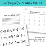Summer Packet for Kindergarten Review First Grade Readiness | Printable Classroom Resource | Miss M's Reading Reading Resources
