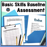 Basic Skill Baseline Assessment Special Education by Full SPED Ahead