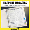 No Prep Assessment Binder ELA | Printable Classroom Resource | Miss DeCarbo