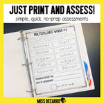 No Prep Assessment Binder ELA | Printable Classroom Resource | Miss DeCarbo