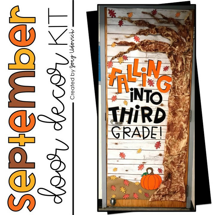 Door Decor Falling Print and Assemble Editable by Joey Udovich