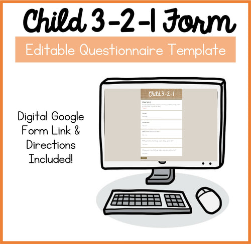 Child 3-2-1 Back to School Info Survey | Printable Classroom Resource | Mrs. Munch's Munchkins