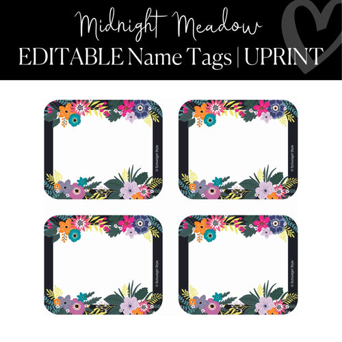 midnight meadow name tags