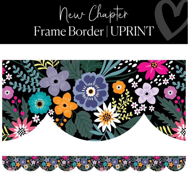 Digital Printable Classroom Floral Bulletin Border by UPRINT