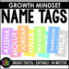 Growth Mindset Name Tags by Teaching with Aris