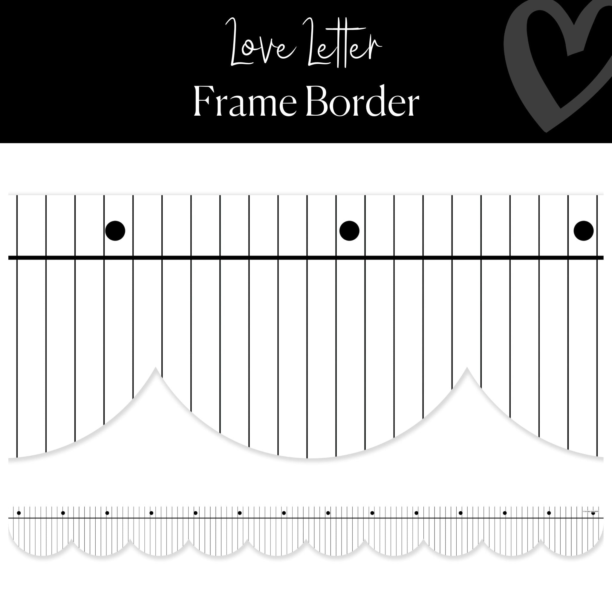 black and white love borders and frames
