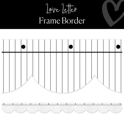Notebook Paper Scallop Border Frame Boarder  by Flagship