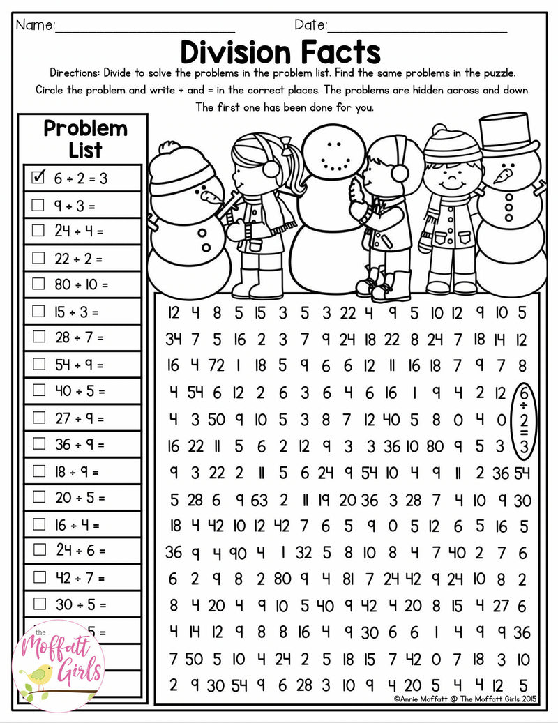 3rd Grade January NO PREP Packet | Printable Classroom Resource | The Moffatt Girls