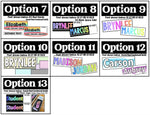 Student Name Tags 13 Options | Printable Classroom Resource | Miss West Best