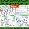 Christmas Decodable Phonics Review Games and Fluency Activities | Science of Reading Aligned | Printable Teacher Resources | Literacy with Aylin Claahsen