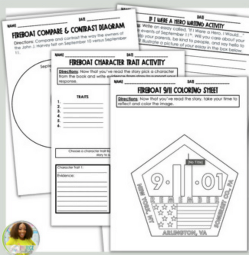 Fireboat Book Companion | Printable Classroom Resource | Tales of Patty Pepper