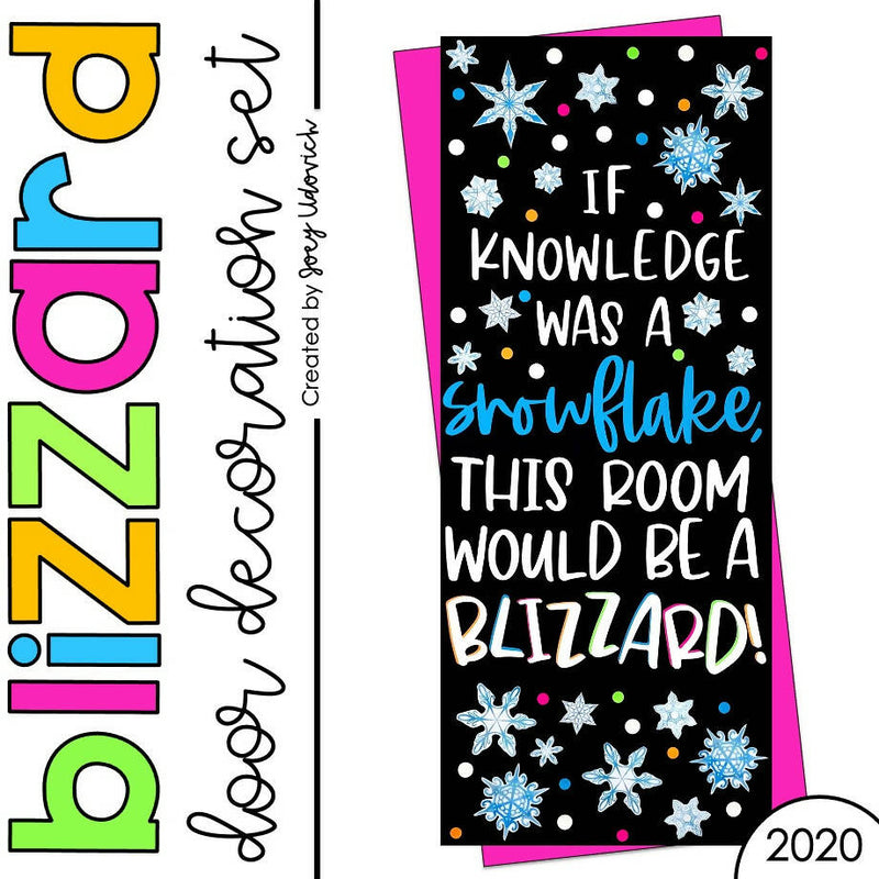 Blizzard Print and Assemble Door Decor or Bulletin Board