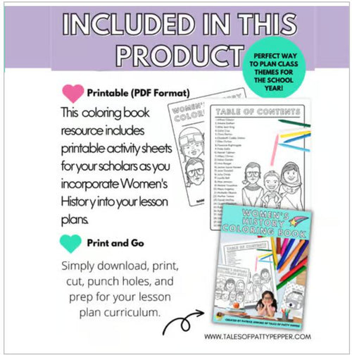 Women's History: Influential Leaders Coloring Book