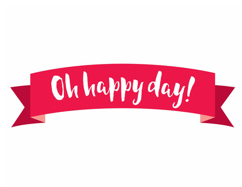 Oh Happy Day Ribbon Banner Confetti Crush by UPRINT
