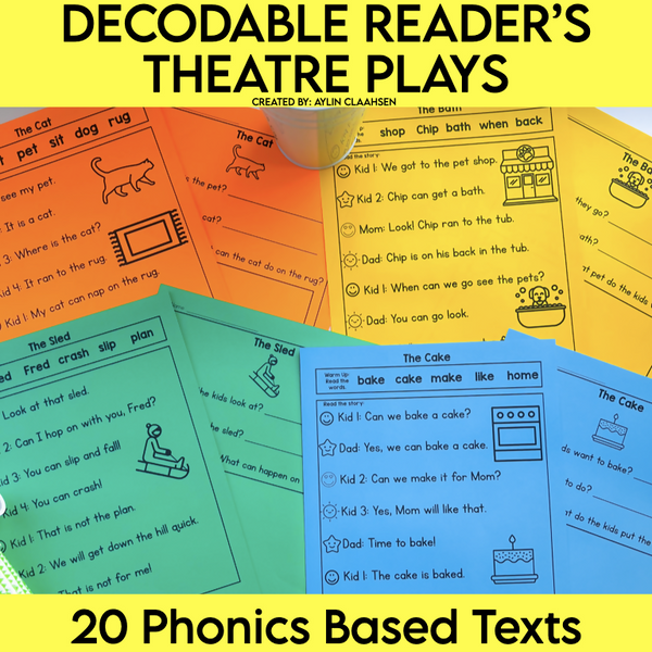 Decodable Reader's Theatre Plays | Printable Teacher Resources | Liter ...