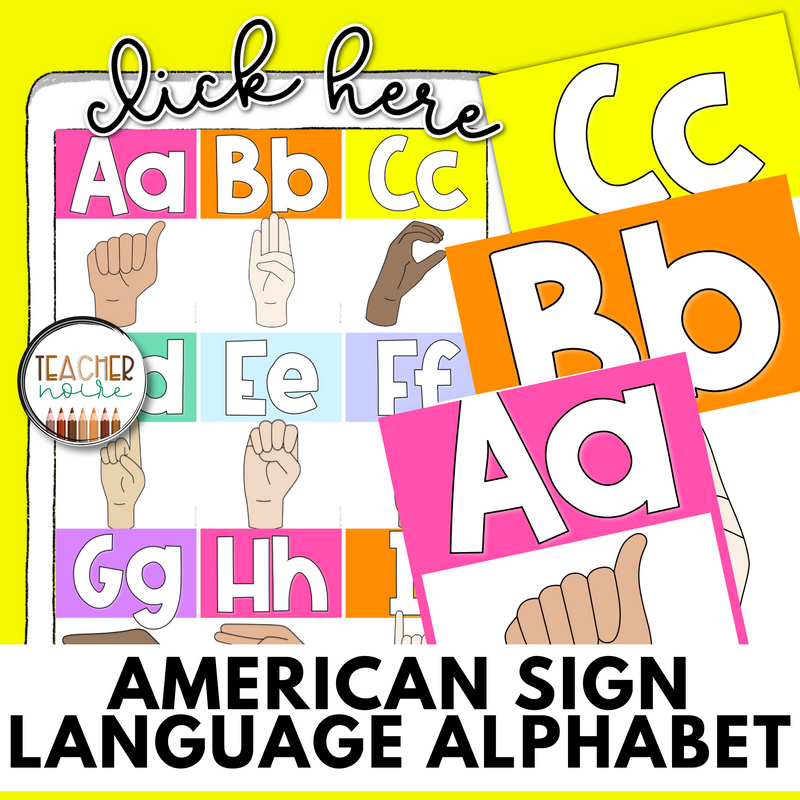 American Sign Language Alphabet by Teacher Noire