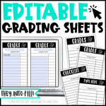 Editable Grading Sheets by Teaching with Aris