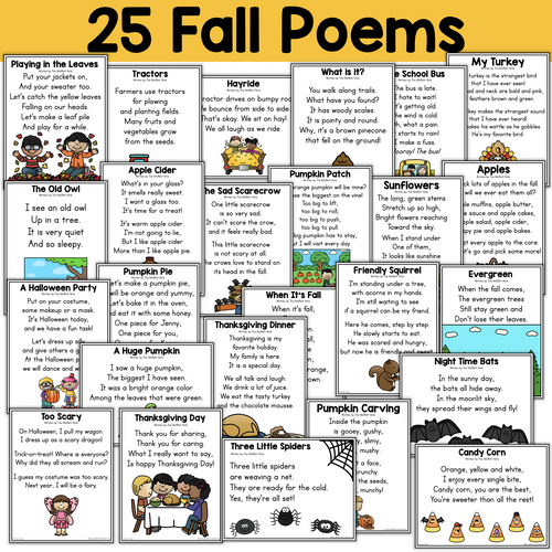 Fall Poetry Packet | Annie Moffatt | The Moffatt Girls