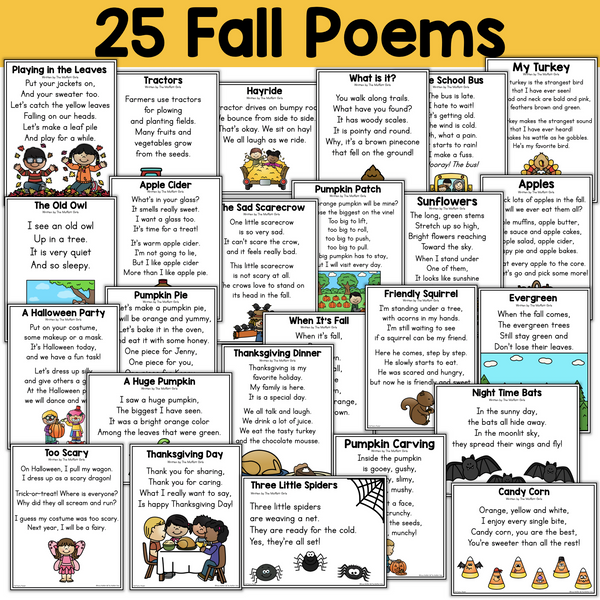 Fall Poetry Packet | Printable Classroom Resource | The Moffatt Girls ...