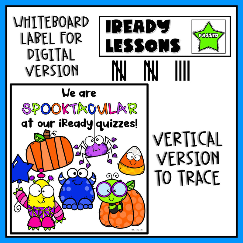 iReady Incentive Chart - Digital and Poster Version - October | Printable and Digital Classroom Resource | Fun in Elementary