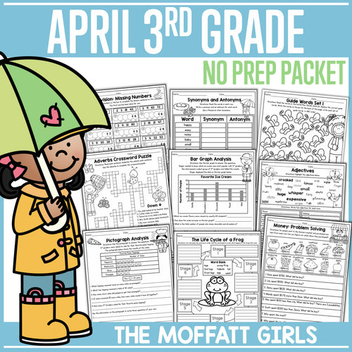 April 3rd Grade No Prep Packet by The Moffatt Girls