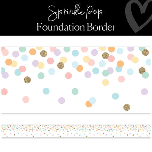 Pastel Rainbow Painted Dot Border Foundation Border Pastel Classroom Decor by Flagship